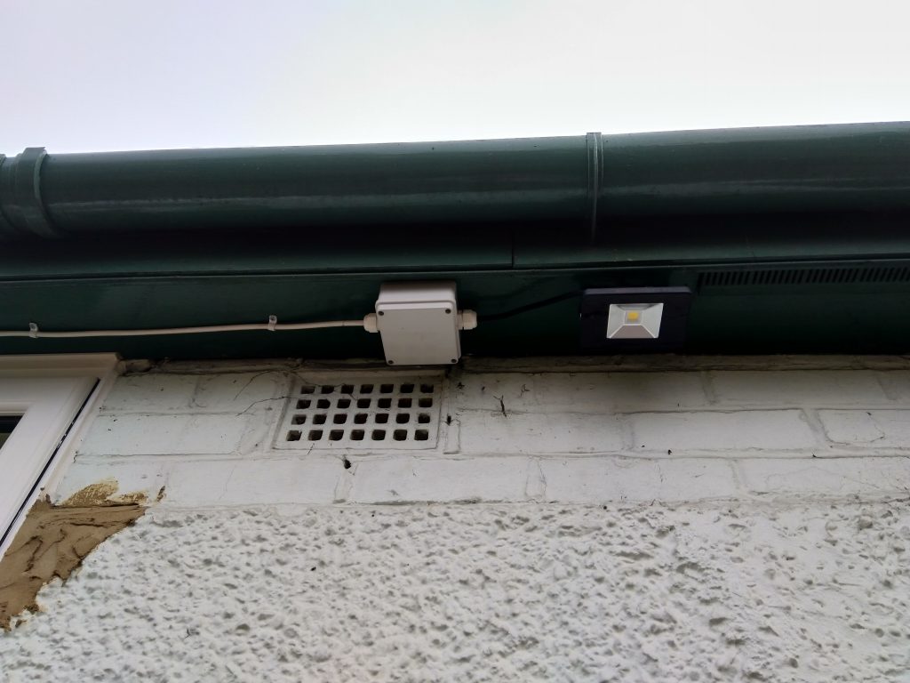 Exterior Lighting. LED Floodlight. Junction Box. FP200 Cable.